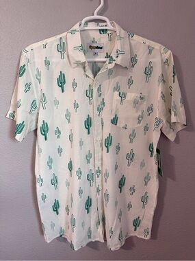 Tipsy Elves Cactus Print Button Down Shirt